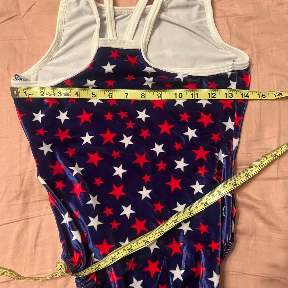 Navy Star Print One-Piece Swimsuit - Red & White Stars - Picture 15 of 16